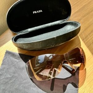 Prada SPR58F Shield Flame Sunglasses